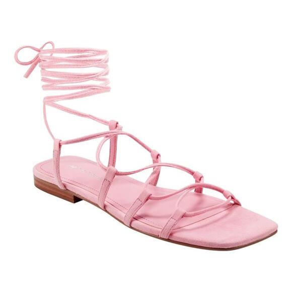 Marc Fisher Calivia Ankle Wrap Sandals Pink 8.5 - Picture 1 of 5